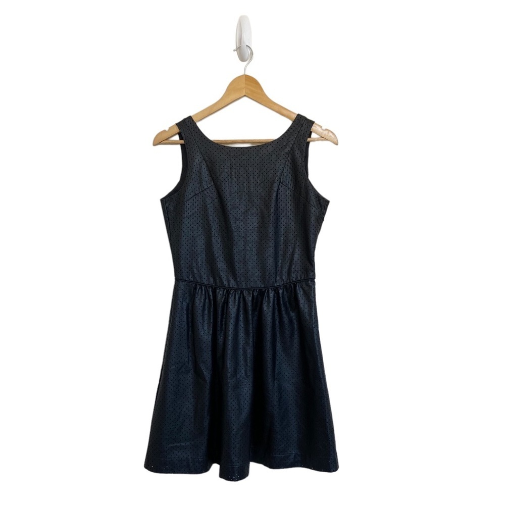 Renvy Faux Leather Laser Mini Dress